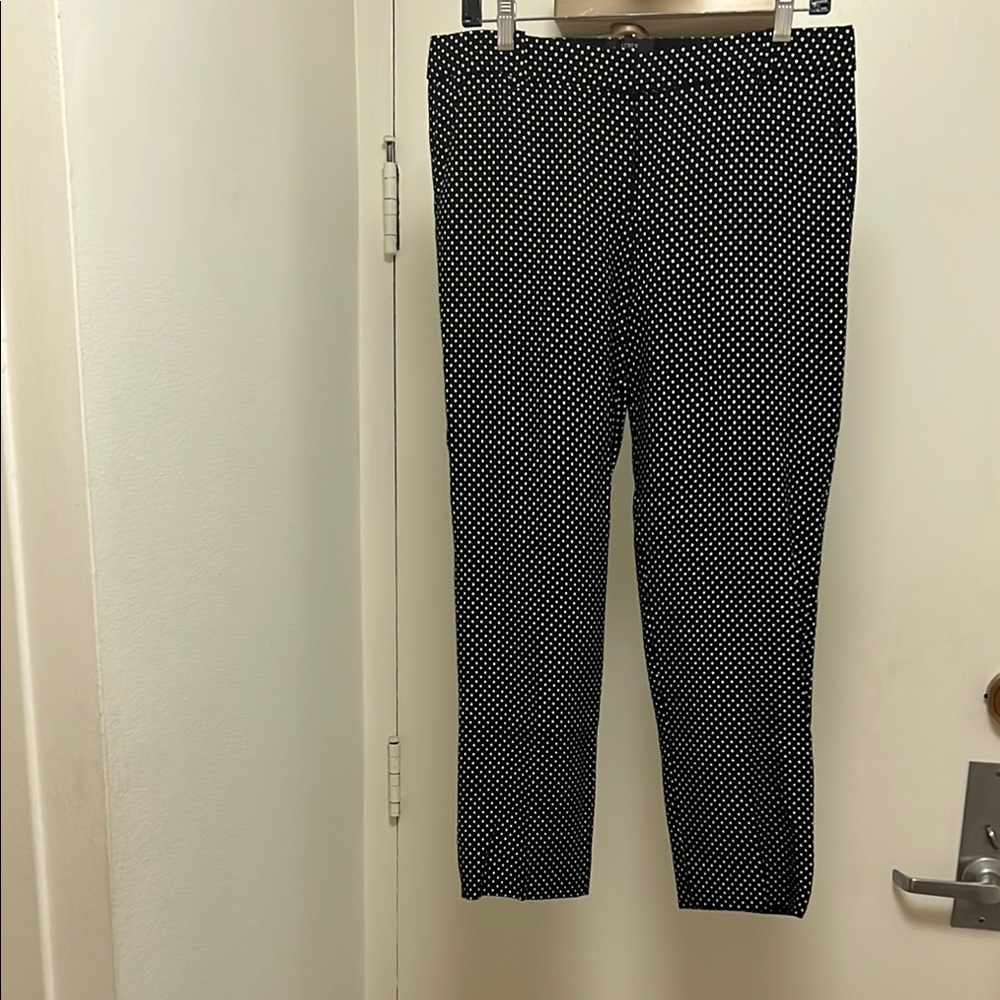 J.Crew Black and White Polka Dot Capri Pants